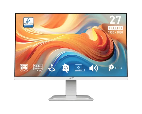 MSI PRO MP273W E14A 27" FHD 144Hz 1ms IPS HDR Ready Eye Care Business Monitor White - PRO MP273W E14A