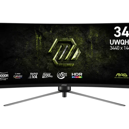 MSI MAG 345CQRF E20 34-Inch UWQHD 1000R Curved Rapid VA 200Hz 0.5ms Gaming Monitor - MAG 345CQRF E20