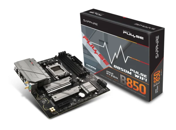 SAPPHIRE - PULSE B850M WIFI AM5 Micro-ATX DDR5 Motherboard - SPR-52123-04-40G