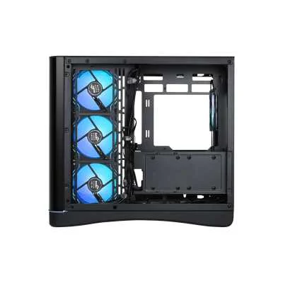 SAMA V62S Black Mid-Tower ATX Aquarium PC Case - ARGB Fans - Back-Connect Support - V62S-BKADA4X1-GL