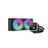 DeepCool LQ240 240mm AIO Liquid Cooler with Segment LCD Screen and ARGB Fans Black - R-LQ240-BKLSMW-G-1