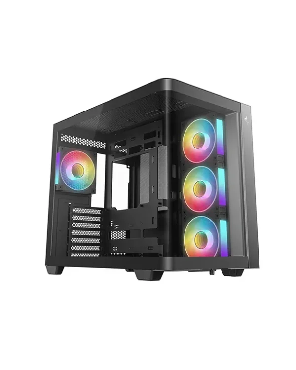 01 (1) DeepCool CG530U 4F Curved Glass Panoramic Dual-Chamber ATX PC Case Black - R-CG530U-BKAGA4-G