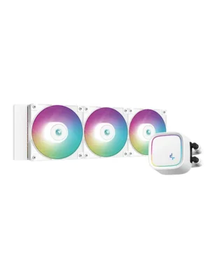 DeepCool LE720 WH 360mm ARGB Liquid CPU Cooler - White - 250W TDP - Anti-Leak Tech - R-LE720-WHAMMN-G-1