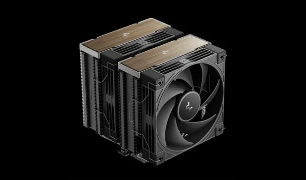 01 (1) DeepCool AK620 G2 High Performance Dual Tower CPU Air Cooler 6 Heat Pipes 120mm PWM Fans Wood Grain - R-AK620G2-BKNNMN-GJD