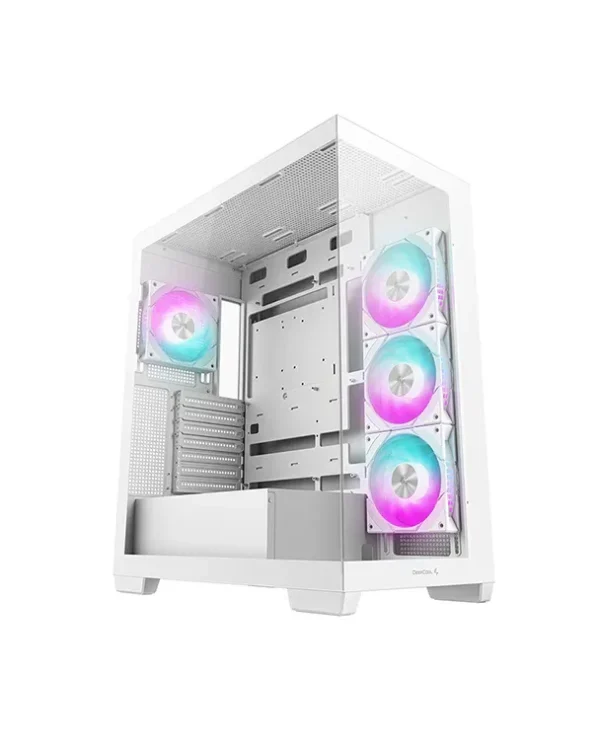Deepcool - CG580 4F V2 Panoramic ATX Mid-Tower Tempered Glass Case White - R-CG580-WHADA4-G-2