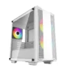 DeepCool CC360 White ARGB Micro-ATX Case Tempered Glass 3 Fans - R-CC360-WHAPM3-G-1