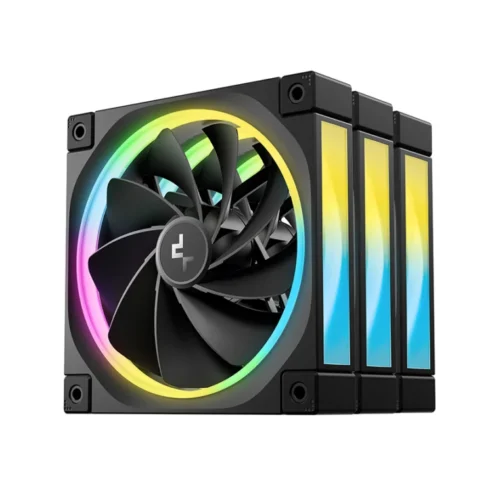 DeepCool FL12R Reverse 120mm ARGB PWM Case Fan 3 in 1 Kit Black - R-FL12R-BKAPN3-G