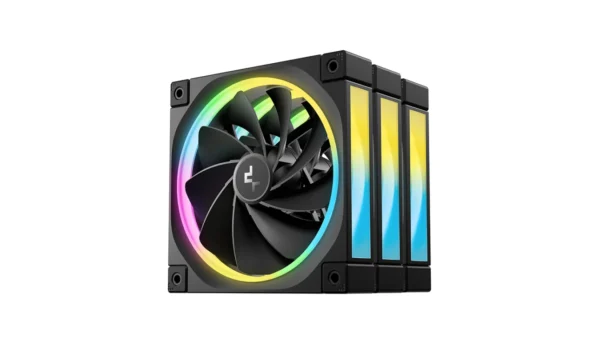 DeepCool FL12R Reverse 120mm ARGB PWM Case Fan 3 in 1 Kit Black - R-FL12R-BKAPN3-G