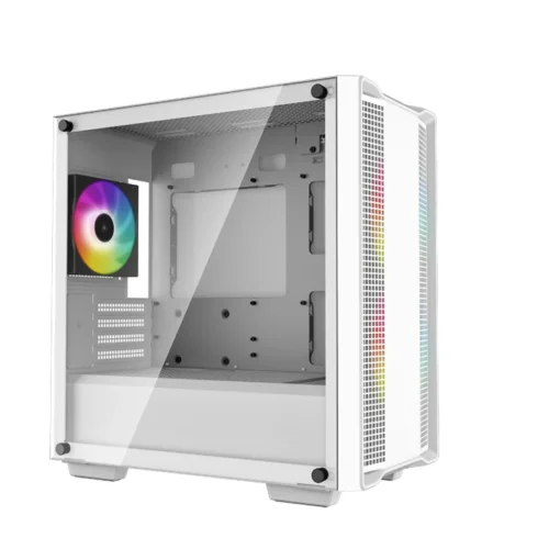 DeepCool CC360 White ARGB Micro-ATX Case Tempered Glass 3 Fans - R-CC360-WHAPM3-G-1