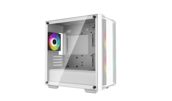 DeepCool CC360 White ARGB Micro-ATX Case Tempered Glass 3 Fans - R-CC360-WHAPM3-G-1