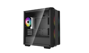 02 DeepCool CC360 ARGB Micro-ATX Case Tempered Glass 3 Fans Black - R-CC360-BKAPM3-G-1