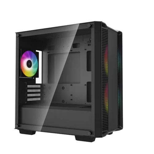 DeepCool CC360 ARGB Micro-ATX Case Tempered Glass 3 Fans Black - R-CC360-BKAPM3-G-1
