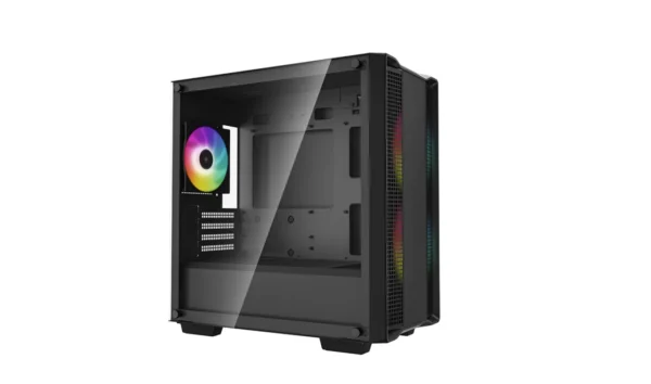 DeepCool CC360 ARGB Micro-ATX Case Tempered Glass 3 Fans Black - R-CC360-BKAPM3-G-1