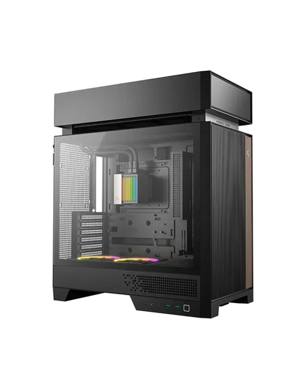 Deepcool CL6600 Hypersplit ATX Mid-Tower PC Case with Pre-Installed 360mm AIO Liquid Cooler Black - R-CL6600-BKNNA0-G-1