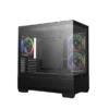 Deepcool CG380 3F Panoramic Micro-ATX PC Case Black - R-CG380-BKAGM3-G