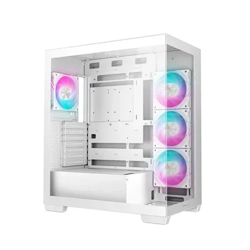 Deepcool - CG580 4F V2 Panoramic ATX Mid-Tower Tempered Glass Case White - R-CG580-WHADA4-G-2