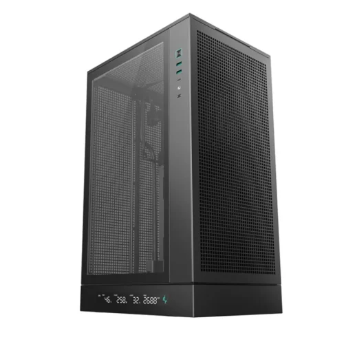 DeepCool CH270 Digital Micro-ATX Mini Tower Case Real-Time Monitoring Digital Base Black - R-CH270-BKNDM0-G-1