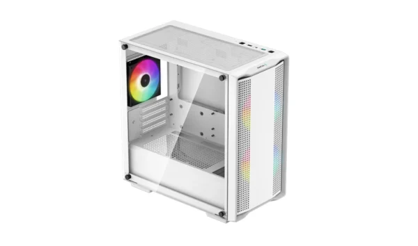 DeepCool CC360 White ARGB Micro-ATX Case Tempered Glass 3 Fans - R-CC360-WHAPM3-G-1