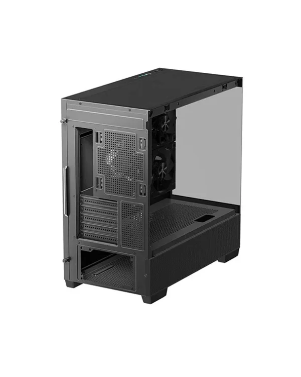 Deepcool CG380 3F Panoramic Micro-ATX PC Case Black - R-CG380-BKAGM3-G