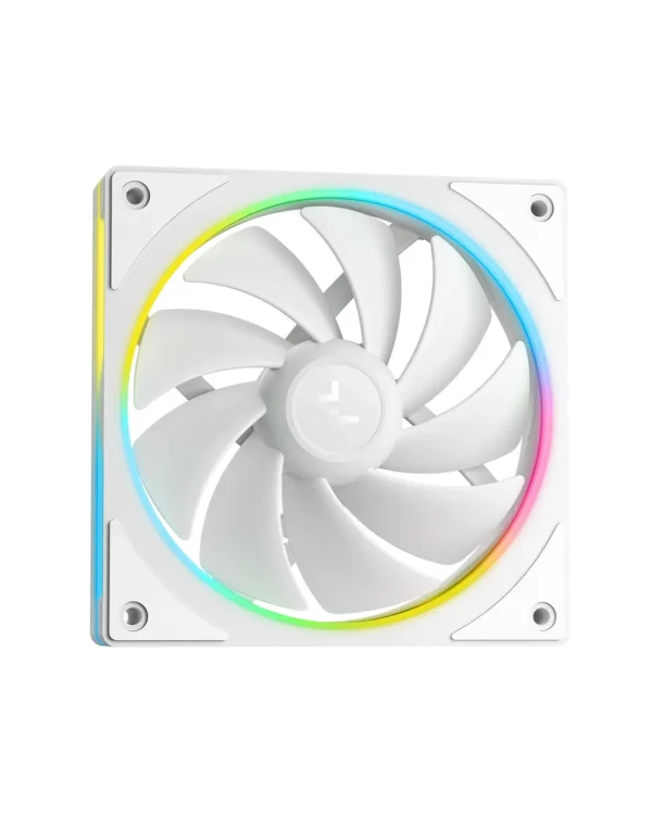 DeepCool LM240 White 240mm AIO Liquid Cooler with 2.4" IPS Display and ARGB Fans - R-LM240-WHDMMC-1
