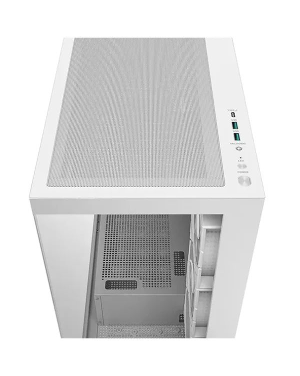 Deepcool - CG580 4F V2 Panoramic ATX Mid-Tower Tempered Glass Case White - R-CG580-WHADA4-G-2