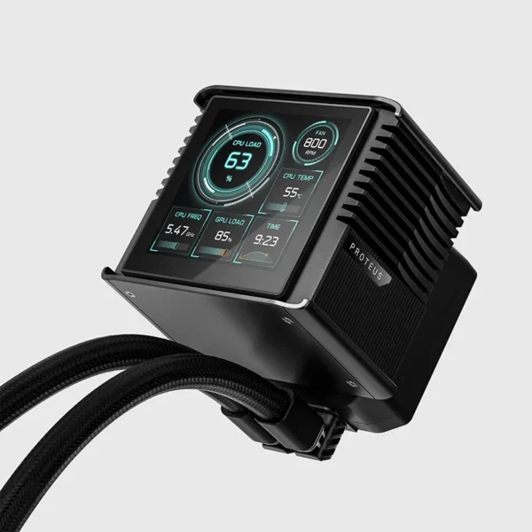 Sudokoo PROTEUS 360 Intelligent CPU Liquid Cooler with 3.4-inch LCD Display - R-PTS360-BKDSMP-GAS-1