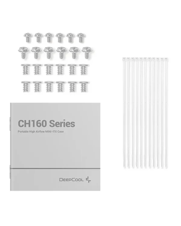 05 DeepCool CH160 Mesh White Portable Mini-ITX Case High-Airflow 240mm AIO Support - R-CH160-WHNMI0-G-1