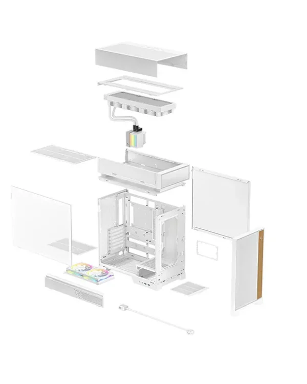 Deepcool CL6600 White Hypersplit ATX Mid-Tower Case with Pre-Installed 360mm AIO - R-CL6600-WHNNA0-G