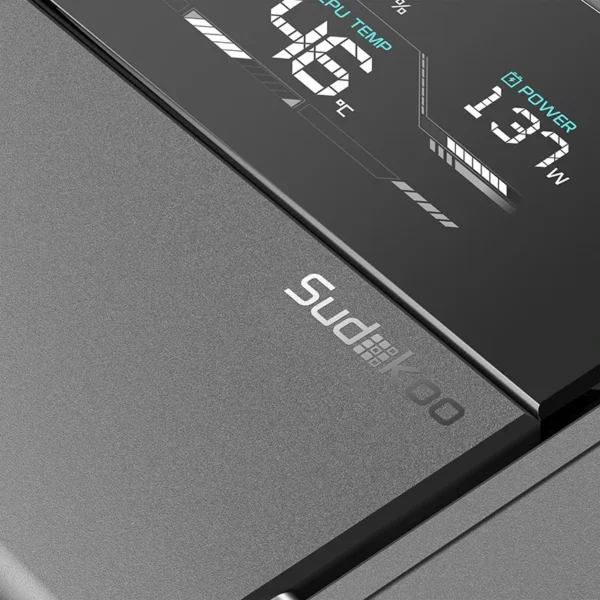 SUDOKOO SK620V Dual-Tower CPU Air Cooler with Digital Display - Black - R-SK620V-BKNDAN-GAS