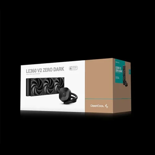 DeepCool LE360 V2 Zero Dark 360mm AIO Liquid Cooler - Black - R-LE360ZERO-BKLNMD-G-1