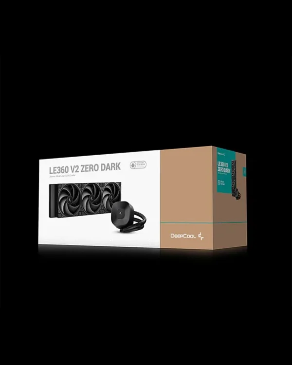 DeepCool LE360 V2 Zero Dark 360mm AIO Liquid Cooler - Black - R-LE360ZERO-BKLNMD-G-1