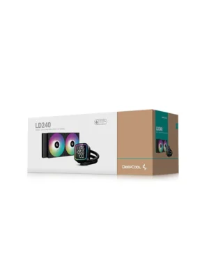 DeepCool LD240 240mm ARGB Liquid CPU Cooler with Real-Time Status Screen - R-LD240-BKMSN-G-1