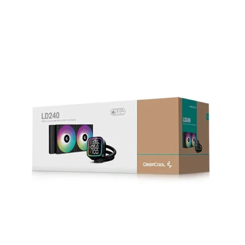 DeepCool LD240 240mm ARGB Liquid CPU Cooler with Real-Time Status Screen - R-LD240-BKMSN-G-1