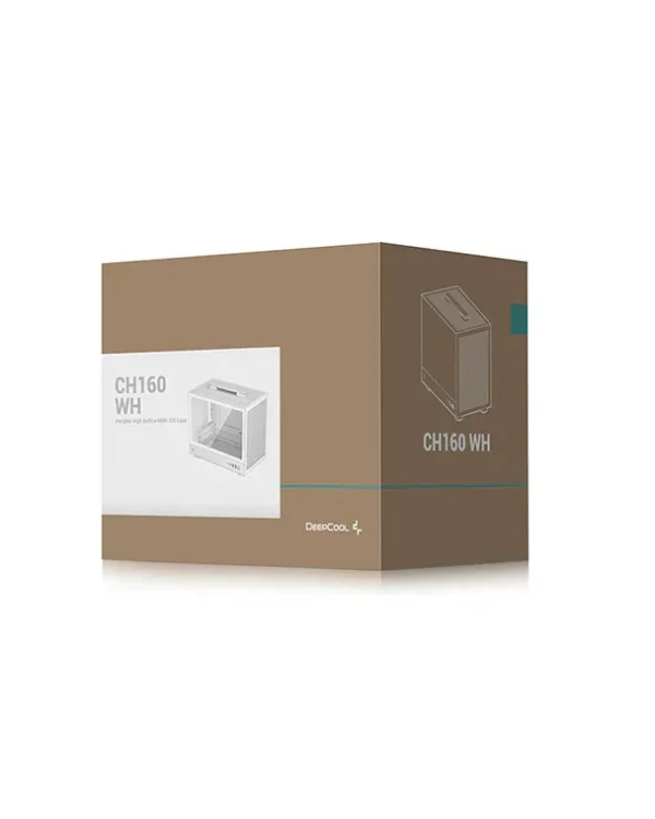 06 DeepCool CH160 Mesh White Portable Mini-ITX Case High-Airflow 240mm AIO Support - R-CH160-WHNMI0-G-1