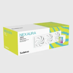 SUDOKOO NEXAURA 360 White 360mm AIO Liquid Cooler with ARGB Diamond Glow - R-NXA360-WHAMMN-GAS-1