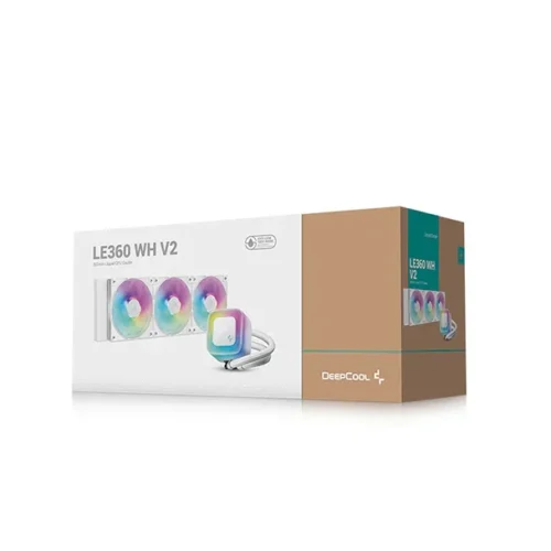 DeepCool LE360 White V2 360mm AIO Liquid Cooler with ARGB - R-LE360-WHAMMN-G-2