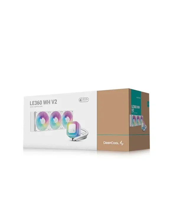DeepCool LE360 White V2 360mm AIO Liquid Cooler with ARGB - R-LE360-WHAMMN-G-2
