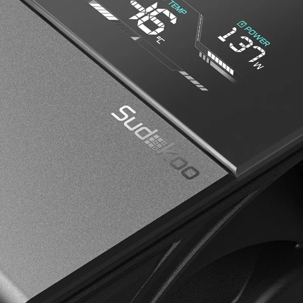 06 SUDOKOO SK700V All-Black Single Tower CPU Air Cooler with Digital Display - 220W TDP - AM5 - R-SK700V-BKNDAN-GAS