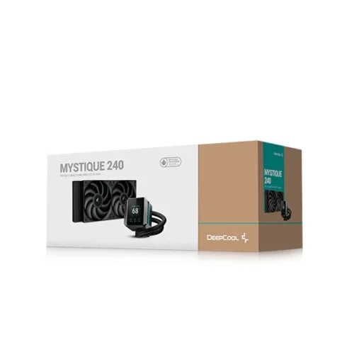 DeepCool Mystique 240 ARGB 240mm AIO Liquid Cooler 2.8" LCD Screen - R-LX550-BKADSNC-G-1