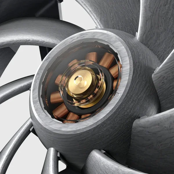 SUDOKOO MACH140 140mm High-Performance PWM Case Fan - 2200 RPM - 129 CFM - 30mm Thick - R-MACH140-GYWPN1-GAS
