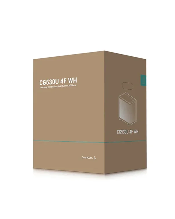 06 DeepCool CG530U 4F White Curved Glass Panoramic Dual-Chamber ATX Mid-Tower Case - R-CG530U-WHAGA4-G