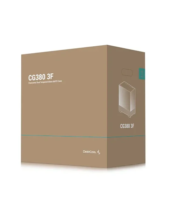 Deepcool CG380 3F Panoramic Micro-ATX PC Case Black - R-CG380-BKAGM3-G