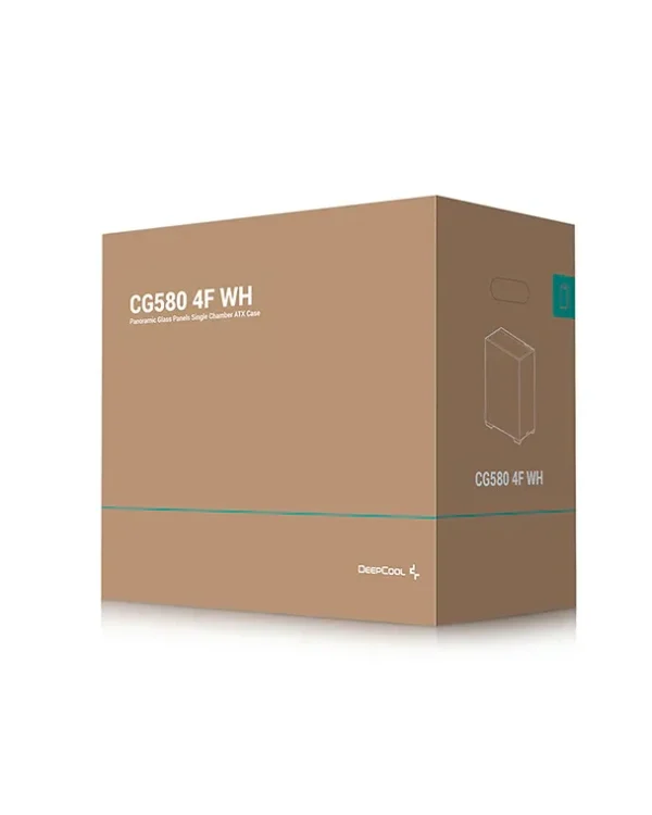 Deepcool - CG580 4F V2 Panoramic ATX Mid-Tower Tempered Glass Case White - R-CG580-WHADA4-G-2
