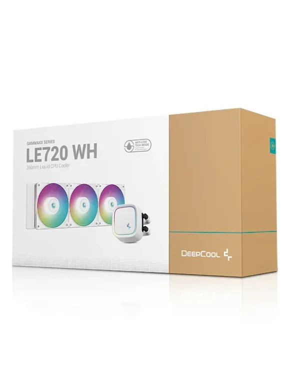 DeepCool LE720 WH 360mm ARGB Liquid CPU Cooler - White - 250W TDP - Anti-Leak Tech - R-LE720-WHAMMN-G-1