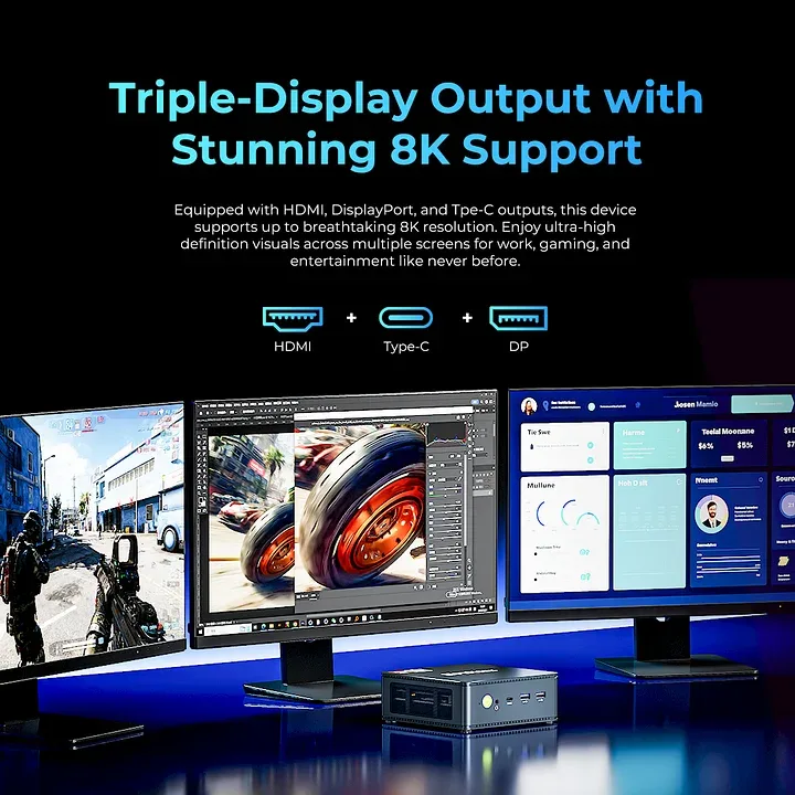 GMKtec NucBox M5 Ultra Mini PC AMD Ryzen 7 7730U 16GB RAM 512GB SSD Dual 2.5G LAN - GMKtec Nucbox M5 Ultra