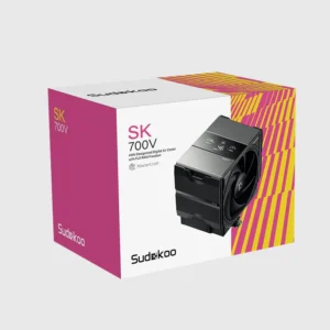 SUDOKOO SK700V All-Black Single Tower CPU Air Cooler with Digital Display - 220W TDP - AM5 - R-SK700V-BKNDAN-GAS
