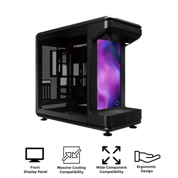 Cooler Master MasterFrame 360 Stage LCD Open Frame Showcase Case ATX BTF PCIe 5.0 Riser - MF360-KHNN-S02