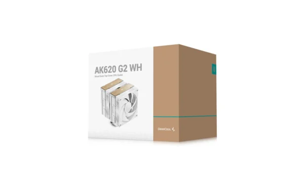 09 DeepCool AK620 G2 White High Performance Dual Tower CPU Air Cooler 6 Heat Pipes 120mm PWM Fans - R-AK620G2-WHNNMN-GJD