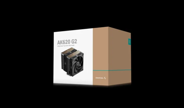 09 DeepCool AK620 G2 High Performance Dual Tower CPU Air Cooler 6 Heat Pipes 120mm PWM Fans Wood Grain - R-AK620G2-BKNNMN-GJD