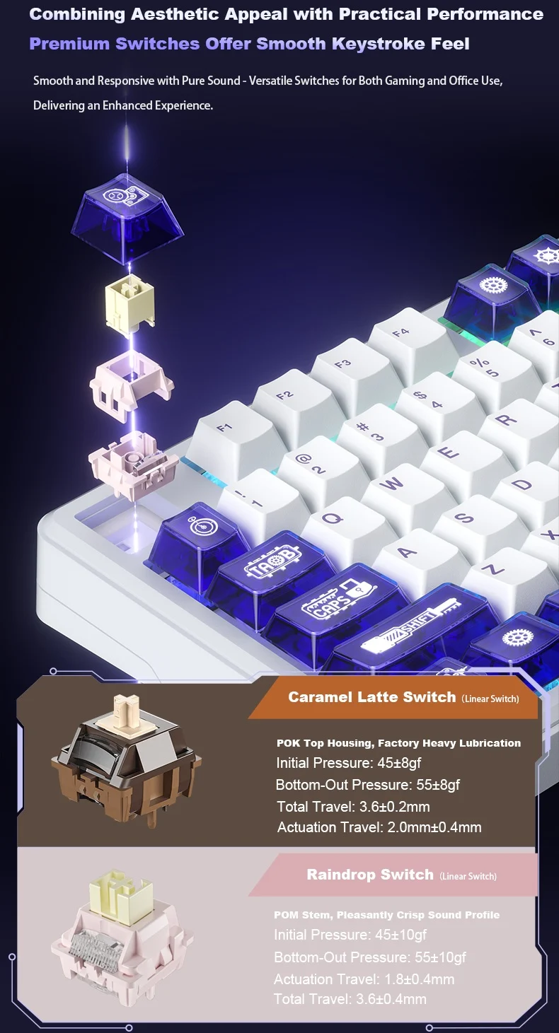 AULA L99 Smart-Screen Mechanical Keyboard 75% RGB 84-Key 3.98" IPS Touchscreen Tri-Mode Wireless Hot-Swappable 8000mAh